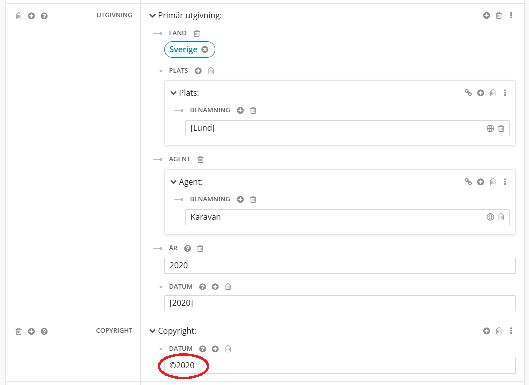 Utgivningstid baseras på copyrightår i Libris katalogisering.
