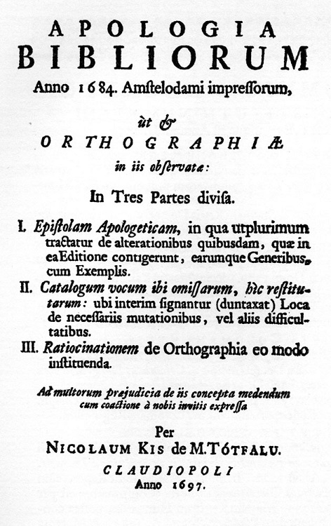 Apologia Bibliorum från 1697