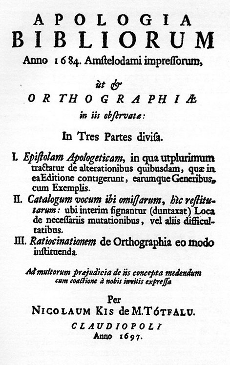 Apologia Bibliorum från 1697