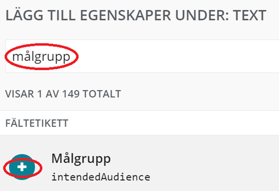 Lägg till målgrupp.