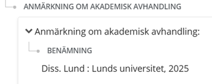 Anmärkning om akademisk avhandling