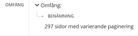 Sammanläggningsavhandlingar med delvis genomgående paginering - omfång