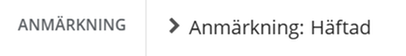 Anmärkning: Häftad