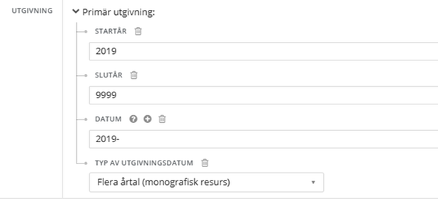 Flerbandsverk under utgivning, i Libris katalogisering