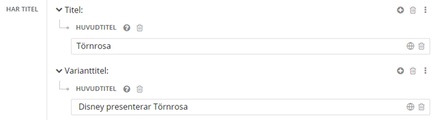 Varianttitel, i Libris katalogisering