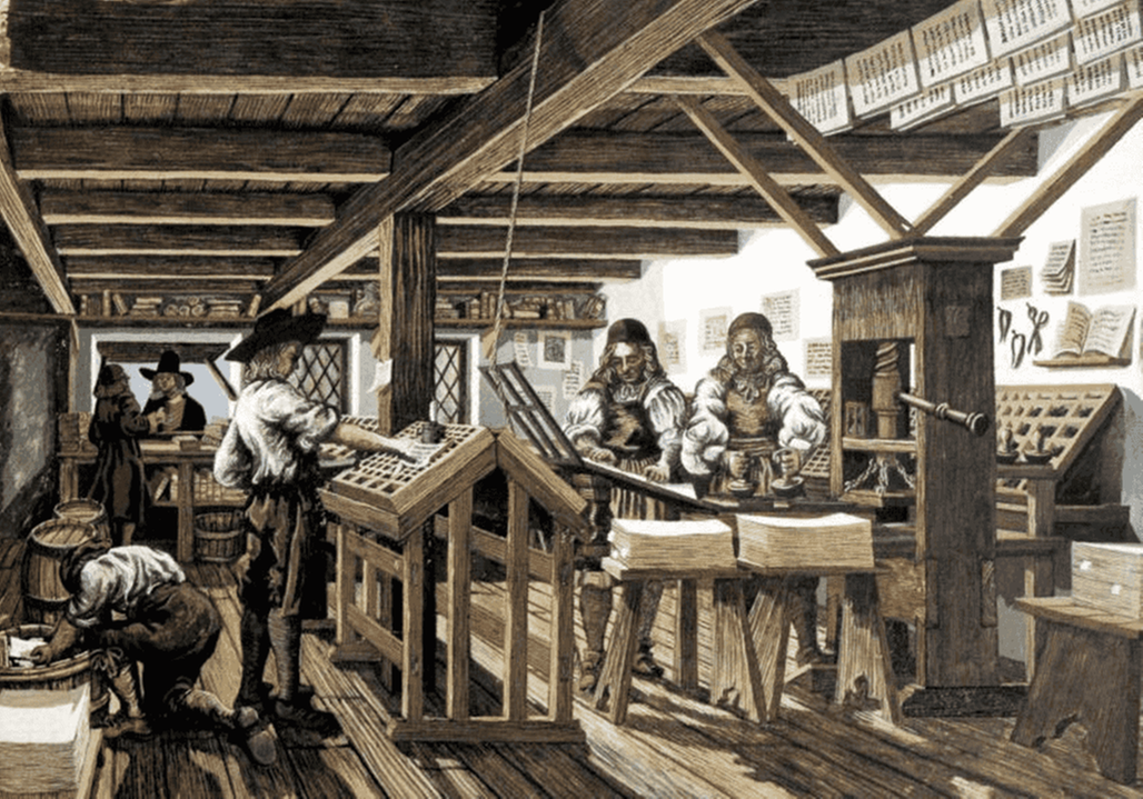 Tryckeri från handpresstiden